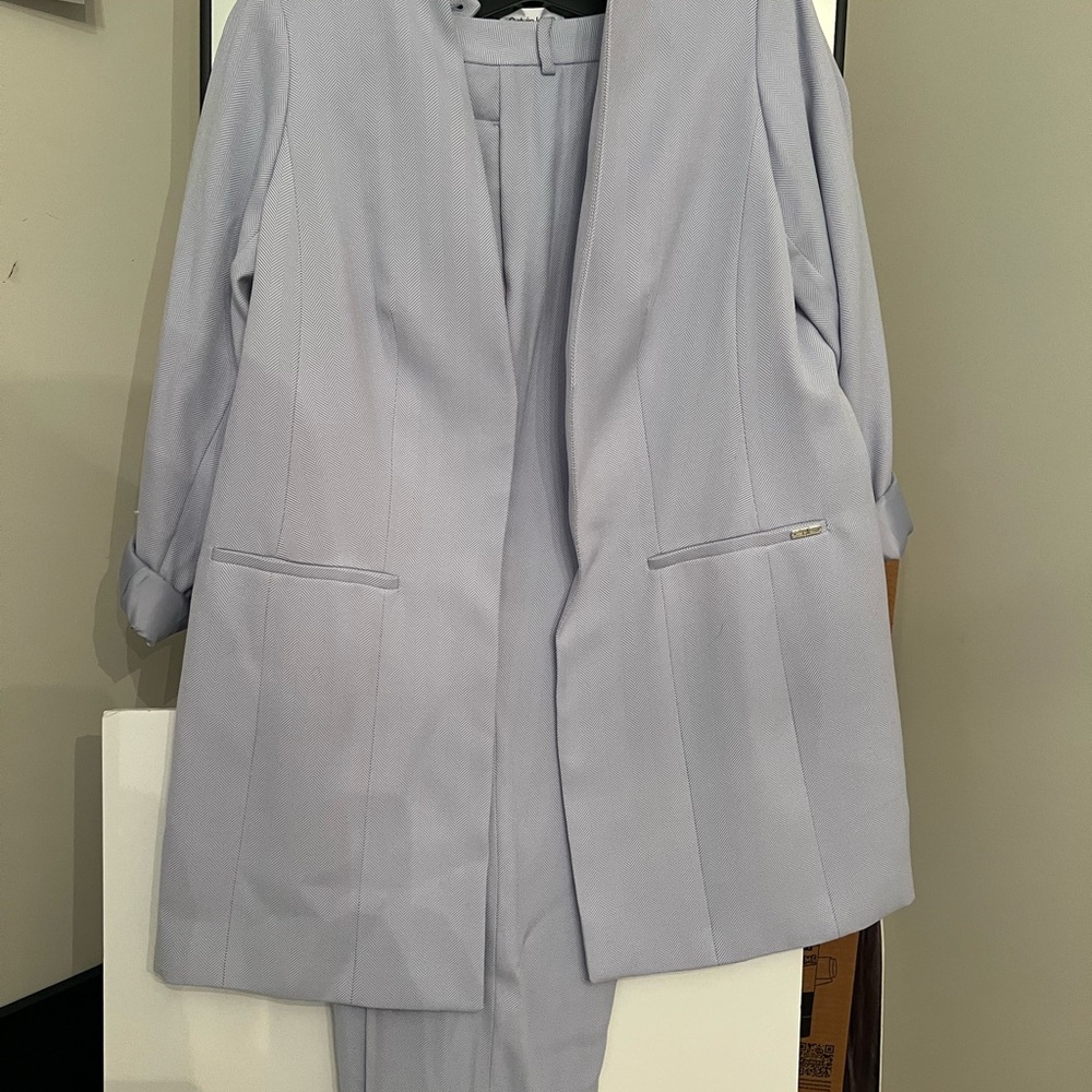 Calvin Klein Light Purple Blazer and Pants Set